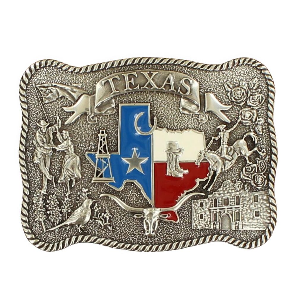 7724 Nocona 's Texas Scene Scalop Buckle, Multi/Color, One Size